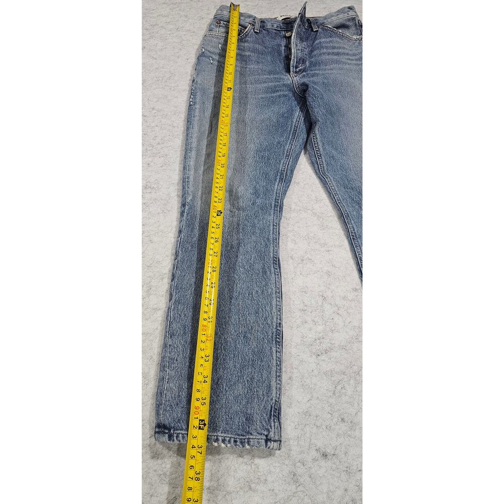 Agolde Jeans Riley High‑Rise Straight Crop Jean, Medium Wash, A056-813, Sz 27 - Picture 7 of 11